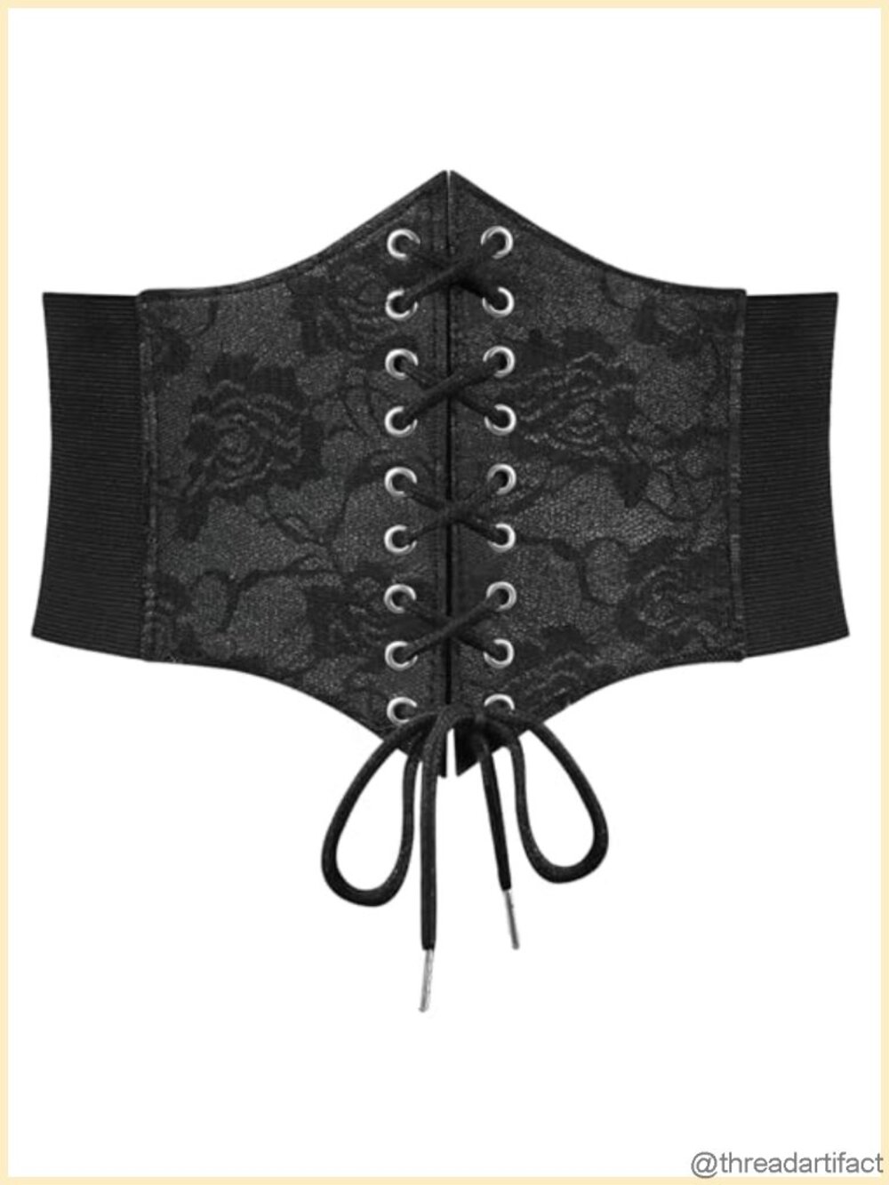 Women's Lace-Up Corset Belt Elastic Waist Cinch Waspie Halloween Costume